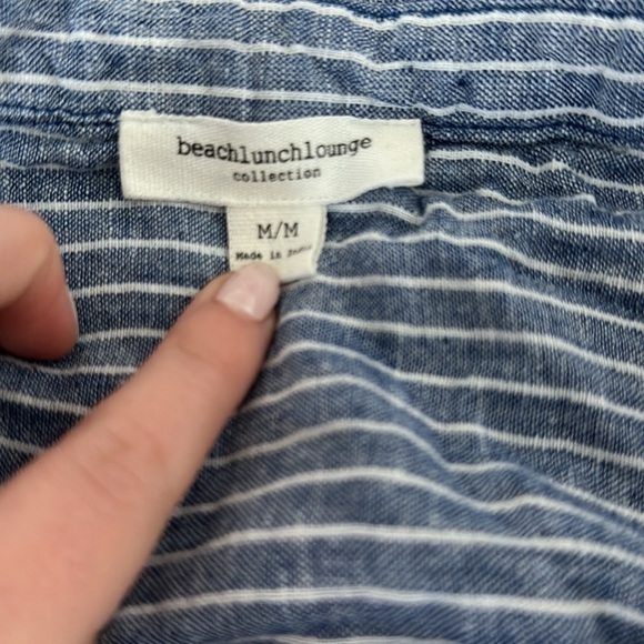 Boutique Short Sleeve Linen Dress sz M - Picture 2 of 2